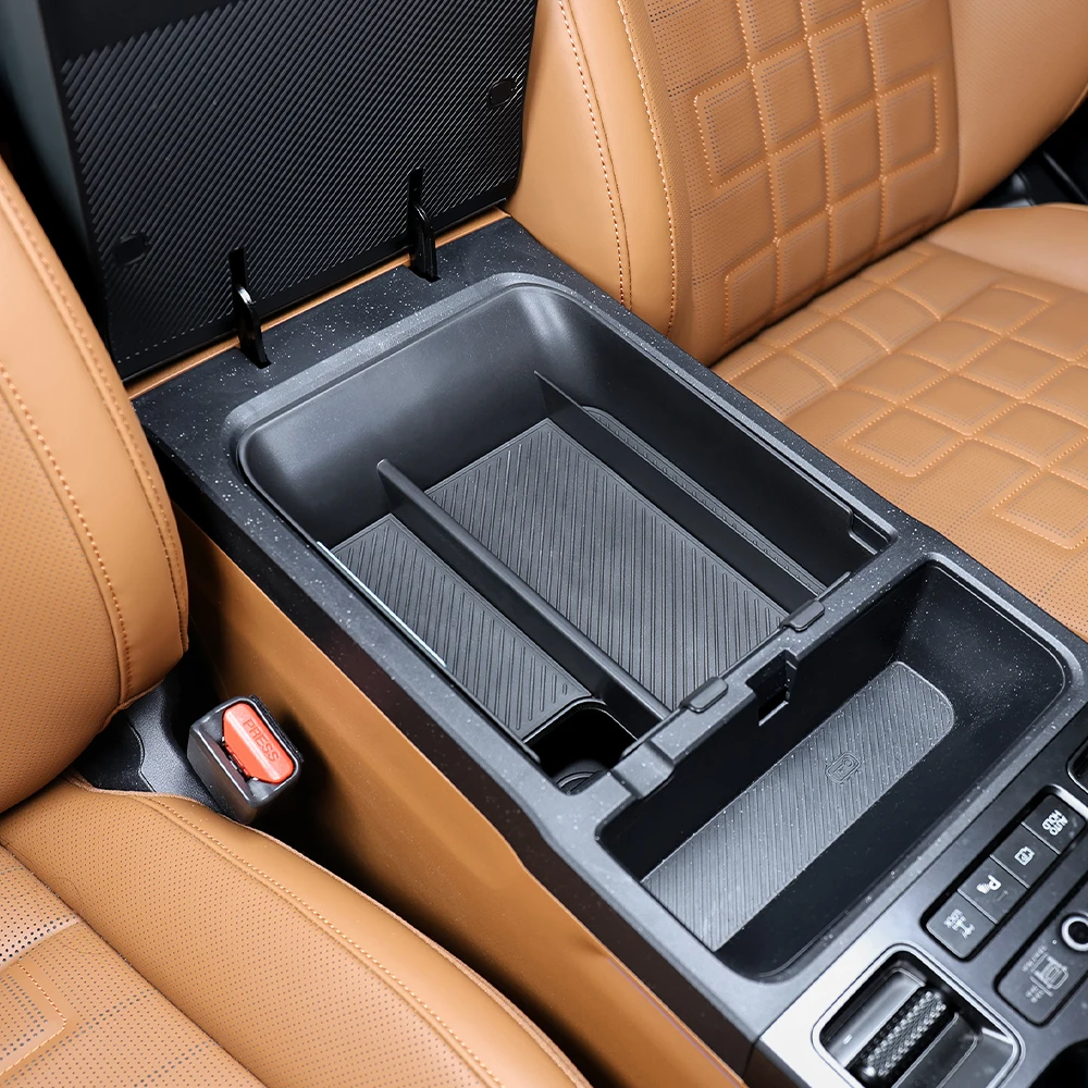 For Kia TASMAN 2025 2026 Car Tuning Center Console Storage Box Central Armrest Tray Cup Holder Accessories