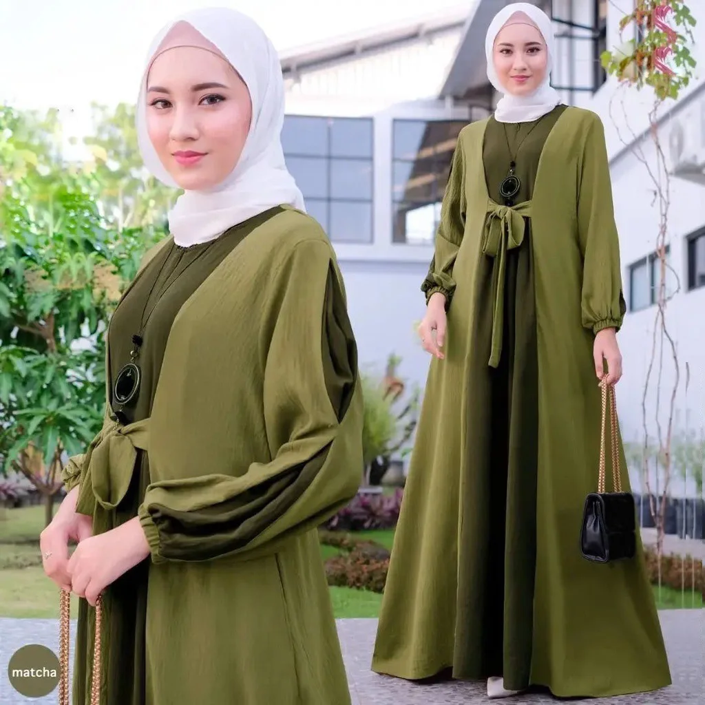 Imagem -04 - Vestido Muçulmano Hijab de Quimono Abaya para Mulheres Renda Acima Abaya Aberto Dubai Party Turquia Islã Veste Kaftan Eid Luxo Moda Verão 2023