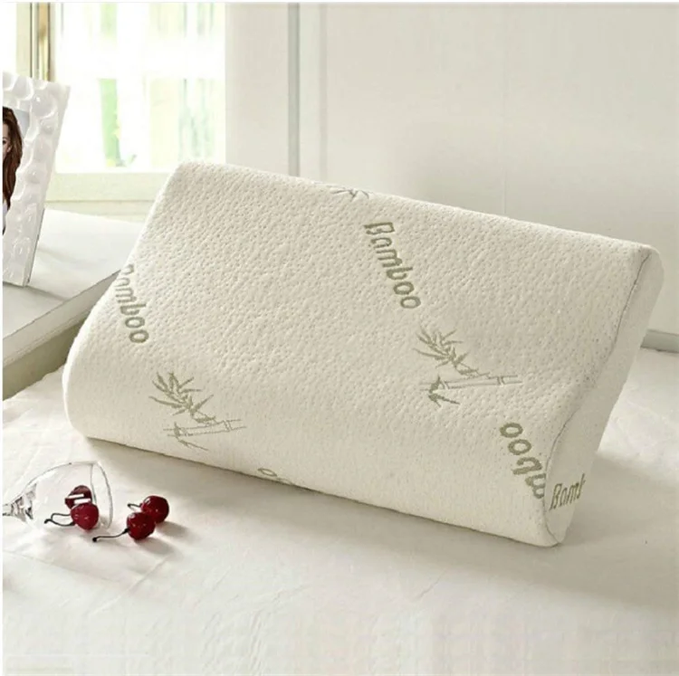 Bamboo Pillow Memory Foam Pillow with Removable Cover with Zipper Bamboo Neck Pillow for Sleeping Ergonomically Design JAF022