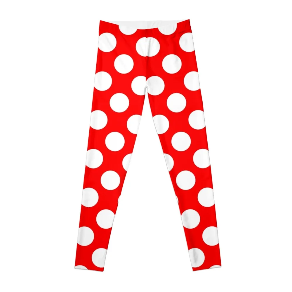 

Red and white polka dots pattern Leggings Women's tights for girls Women's push up for physical Womens Leggings