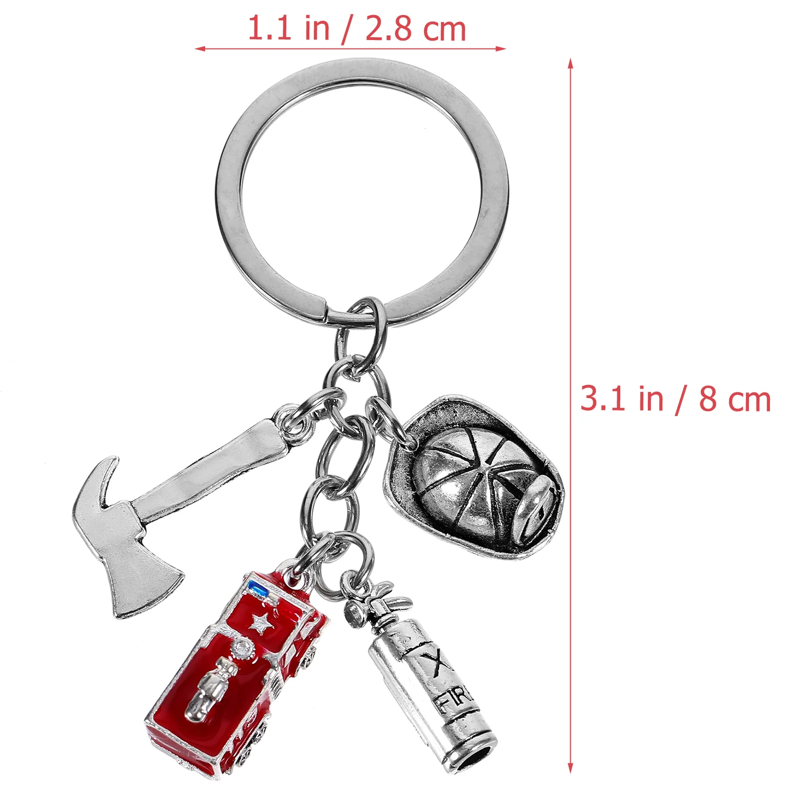 Key Chain for Wallet Firefighter Safety Equipment Wallets Fireman Keychain Gift