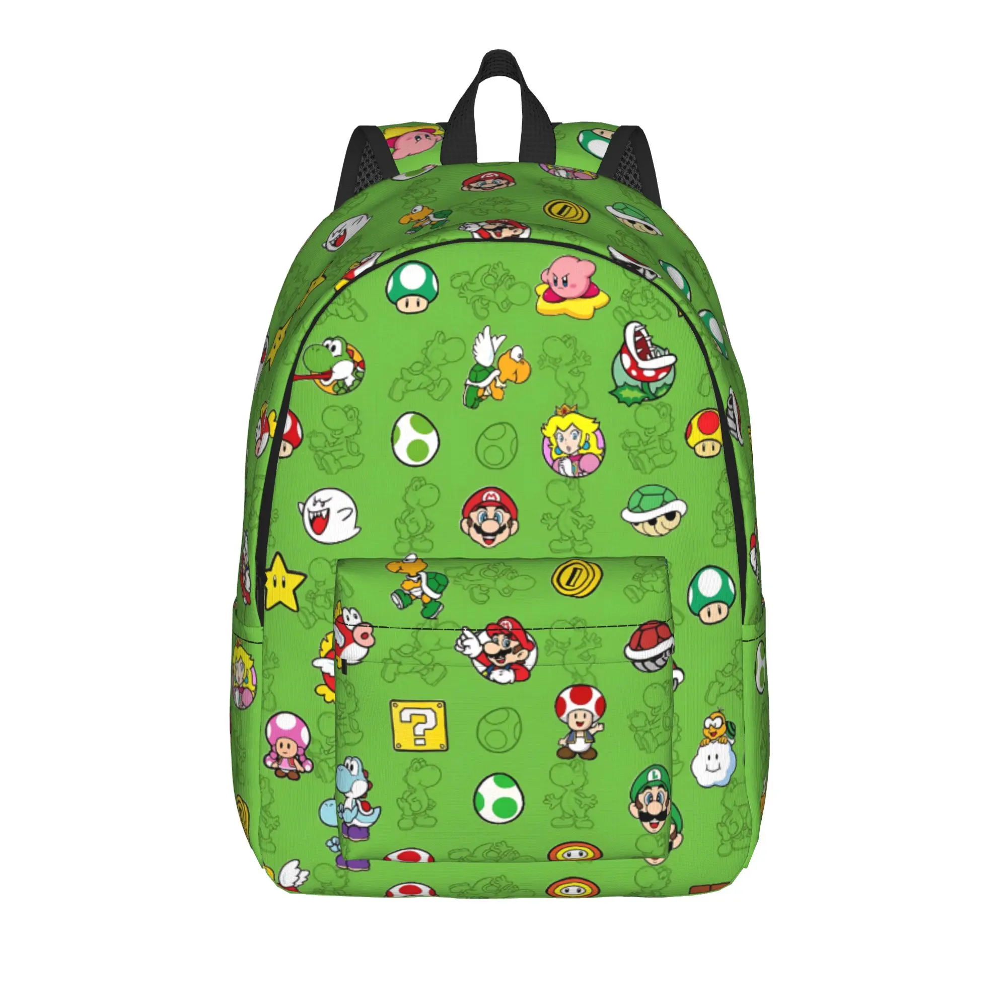 Fashion Cartoon Super Mario Backpack  Mochilas Portable Journey Retro Washable Rucksack