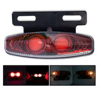 1Pc 36V / 48V Ebike Tail Light E bike Back Light LED Motorbike Rear Position Brake Light Sequential Turn Signal