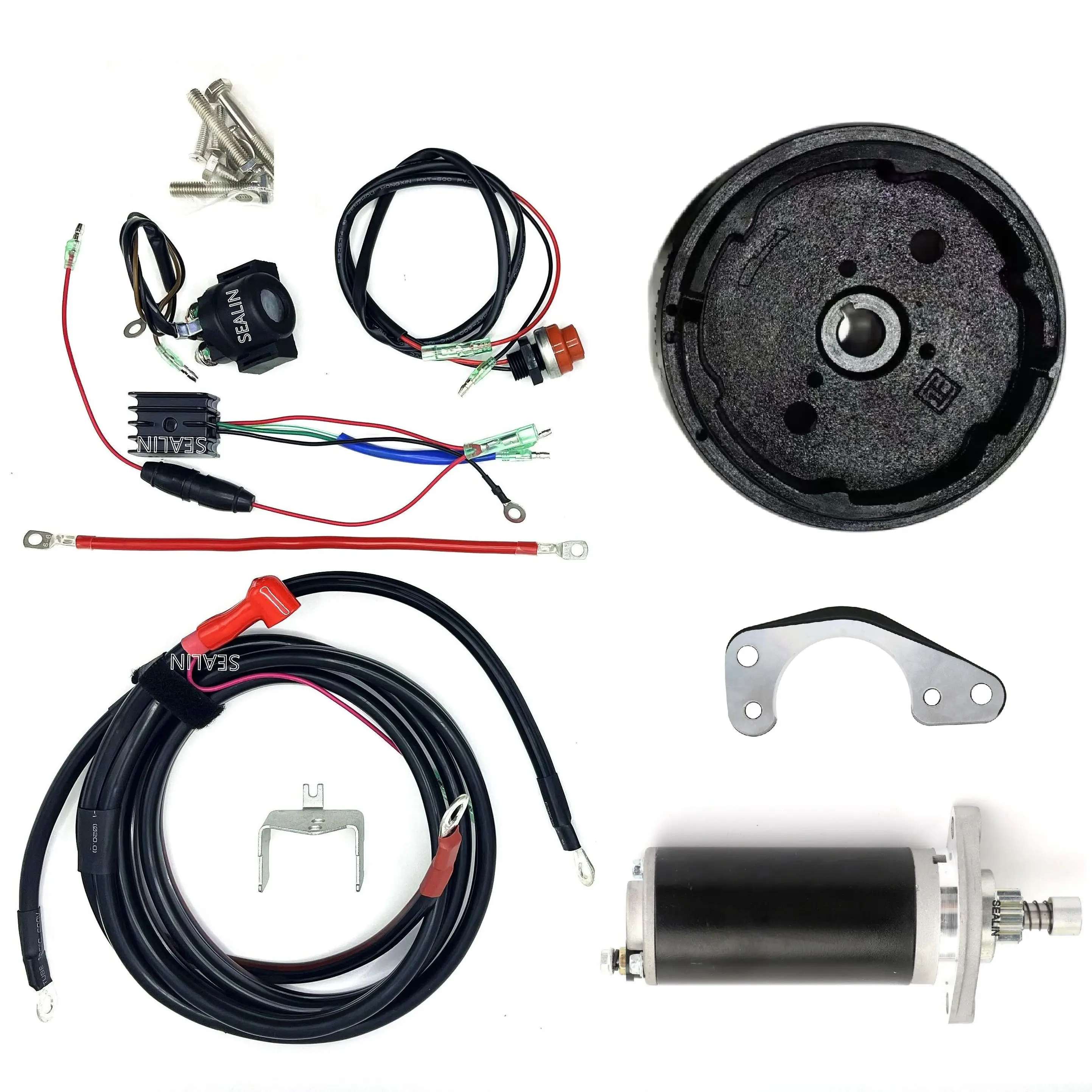 

ELECTRIC START KIT FOR TOHATSU M18E2 2 STROKE 18HP WITH STARTER FLYWHEEL