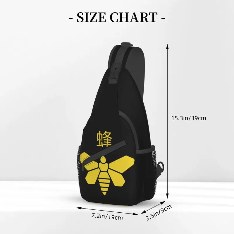 Methylamine Bee Sling Crossbody Chest Bag Men Casual Breaking Bad Tv Show Shoulder Backpack for Hiking