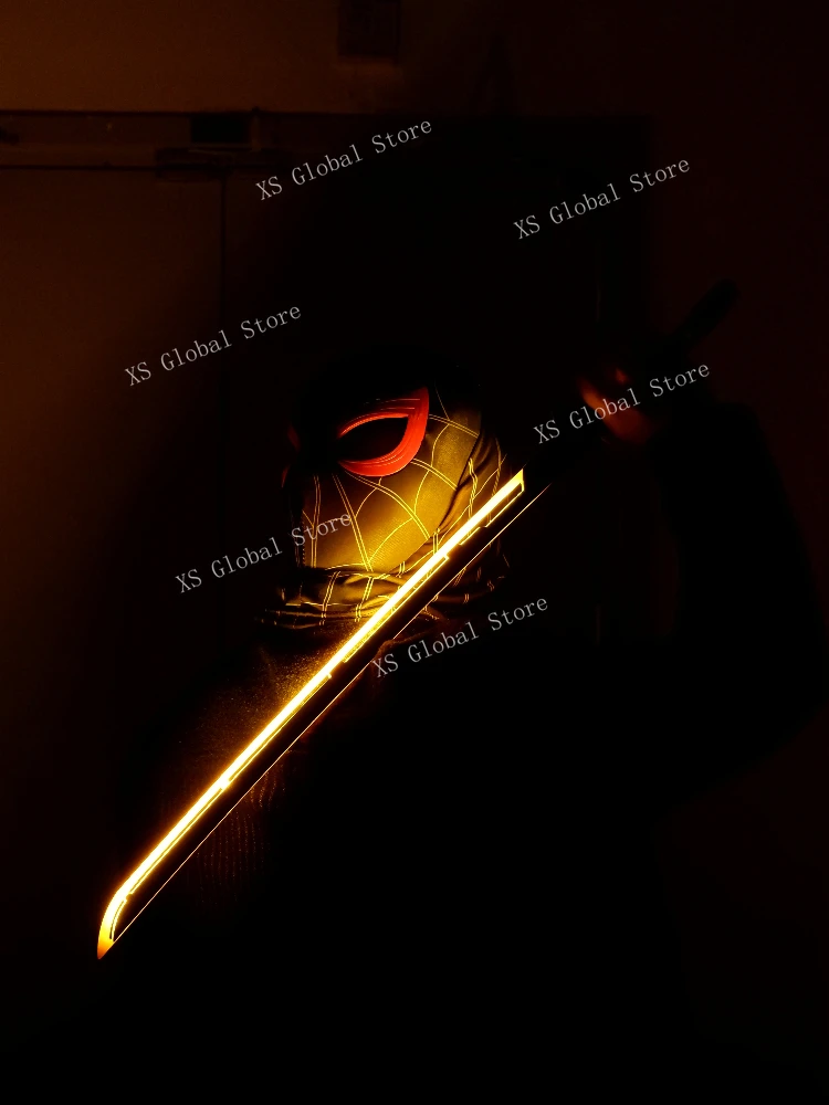 80cm/31.5in Cyberpunk Katana Sword Luminous Toys with Sheath Model Props Acrylic Game Cosplay Peripherals Party Supplies Display