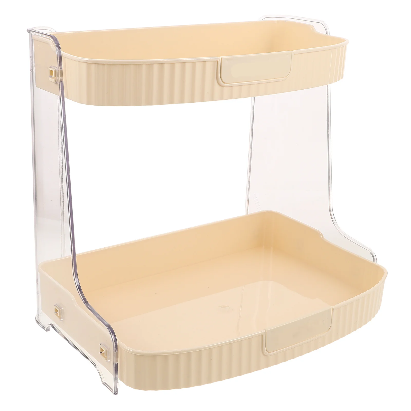 

8001pcs 2-Tier Plastic Storage Box Large Capacity Desktop Organizer For Cosmetics Makeup Stationery Jewelry Countertop Shelf For