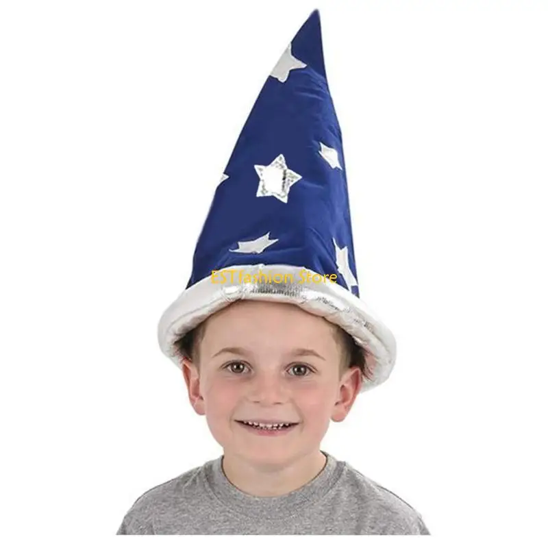 

Y5GC 3pcs Women Party Costume Halloween Witch Hat Beard Wand Set Stage Props