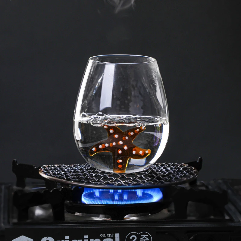 Giemza Glas für Wein 3d Pflanze 1pc Wal Korallen hai Kaktus ein schicht ige Glaswaren Trink geschirr Becher Wasser gläser Barware