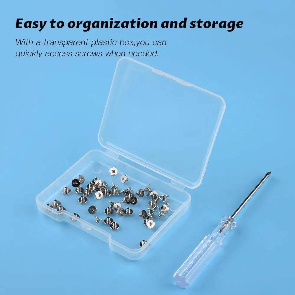50PCS Flat-head Phillips M.2 SSD Mounting Screws Boxed Carbon Steel Screwdriver Screw Set Universal PC Repair Screw kit
