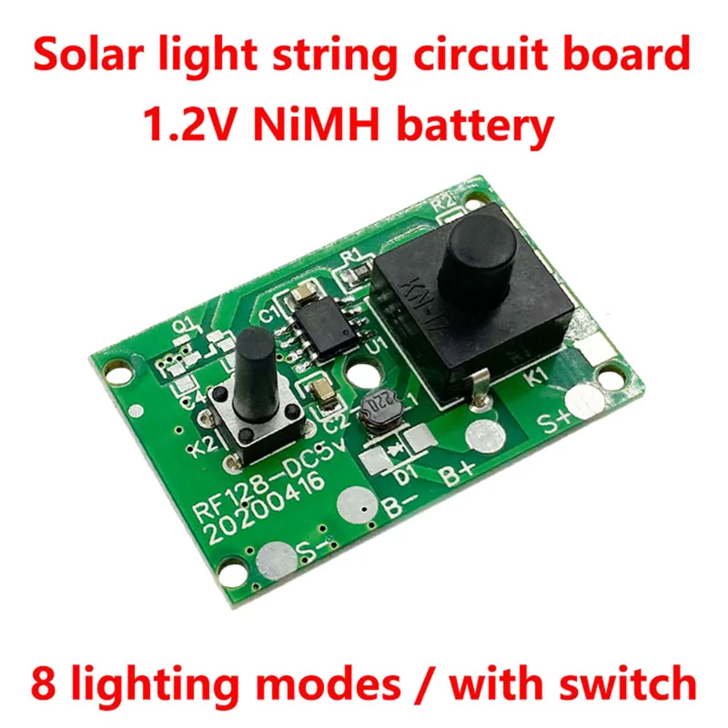 1.2V Solar Lamp String Control Board Circuit Board with Switch Solar Street Light Control Panel Controller ModuleJAS