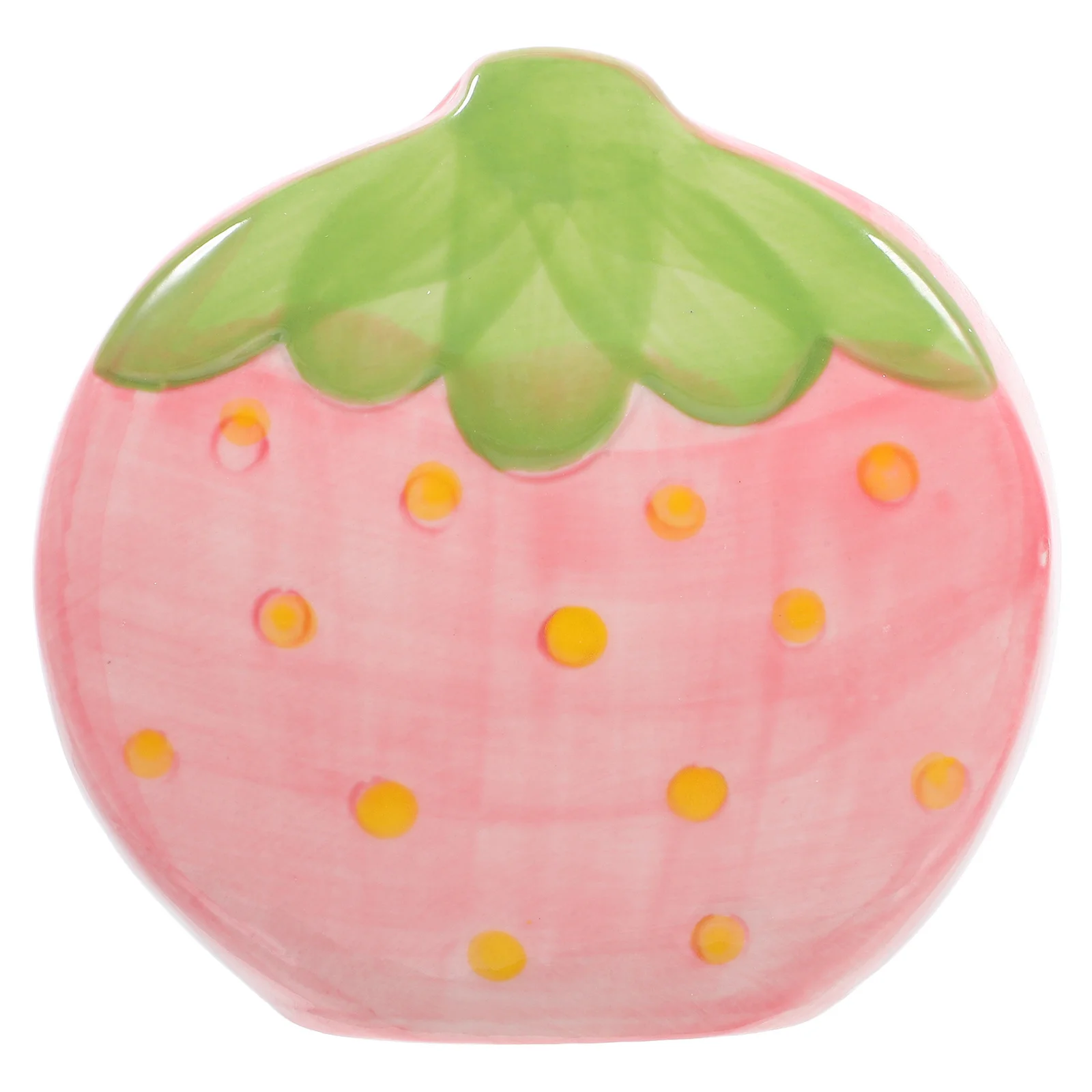 

Strawberry Pen Holder Ceramic Smooth Surface Multifunctional Desktop Storage Pen Organizer Makeup Brush Holder Stationery Box