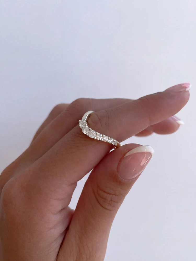 925 Sterling Silver Minimalism Fashion Wave Zircon Ring For Women Engagement Wedding Anniversary Party High Quality Fine Jewelry view 4