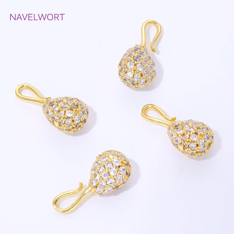 1/3/5Pcs Decorative Pendants 18K Gold Plated with Zircon Pendants Charms For Bracelets Making,DIY Jewelry Making Supplies