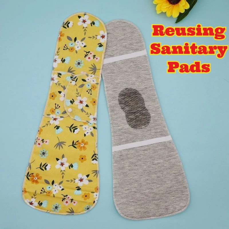 Reusable Cotton Panty Liner 42cm Extra Long Absorbent Pad Graphene Anti Odor Washable Leak Proof Protection Women Daily Care