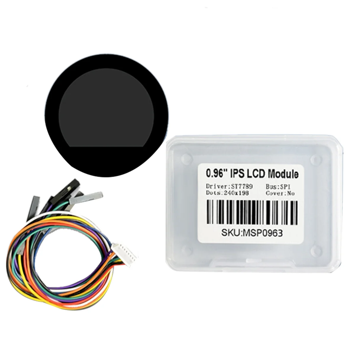 หน้าจอสี IPS ขนาด 0.96 นิ้ว ST7789 โมดูล 240XRGBx198P 65K สีเข้ากันได้กับ 5V และ 3.3V MCU พร้อมฝาครอบแก้ว