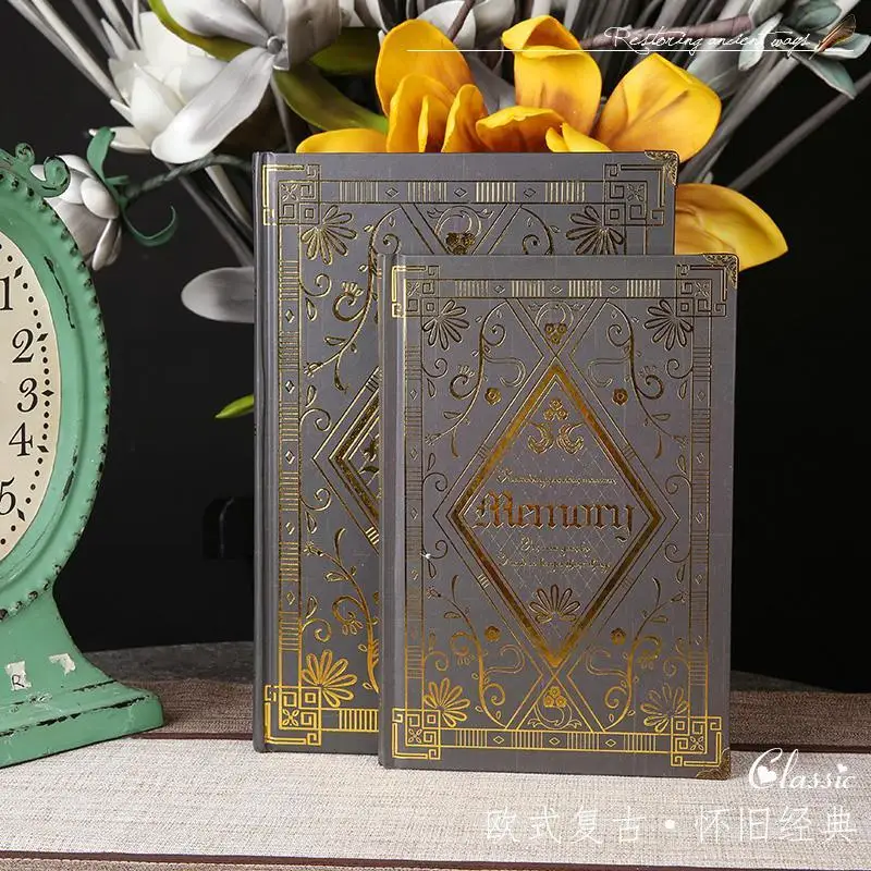 A5/B5 Vintage Thicken Diary Journal Notebook Bronzed Hard Cover Diary Notepad School Stationery Supplies Office Accessories