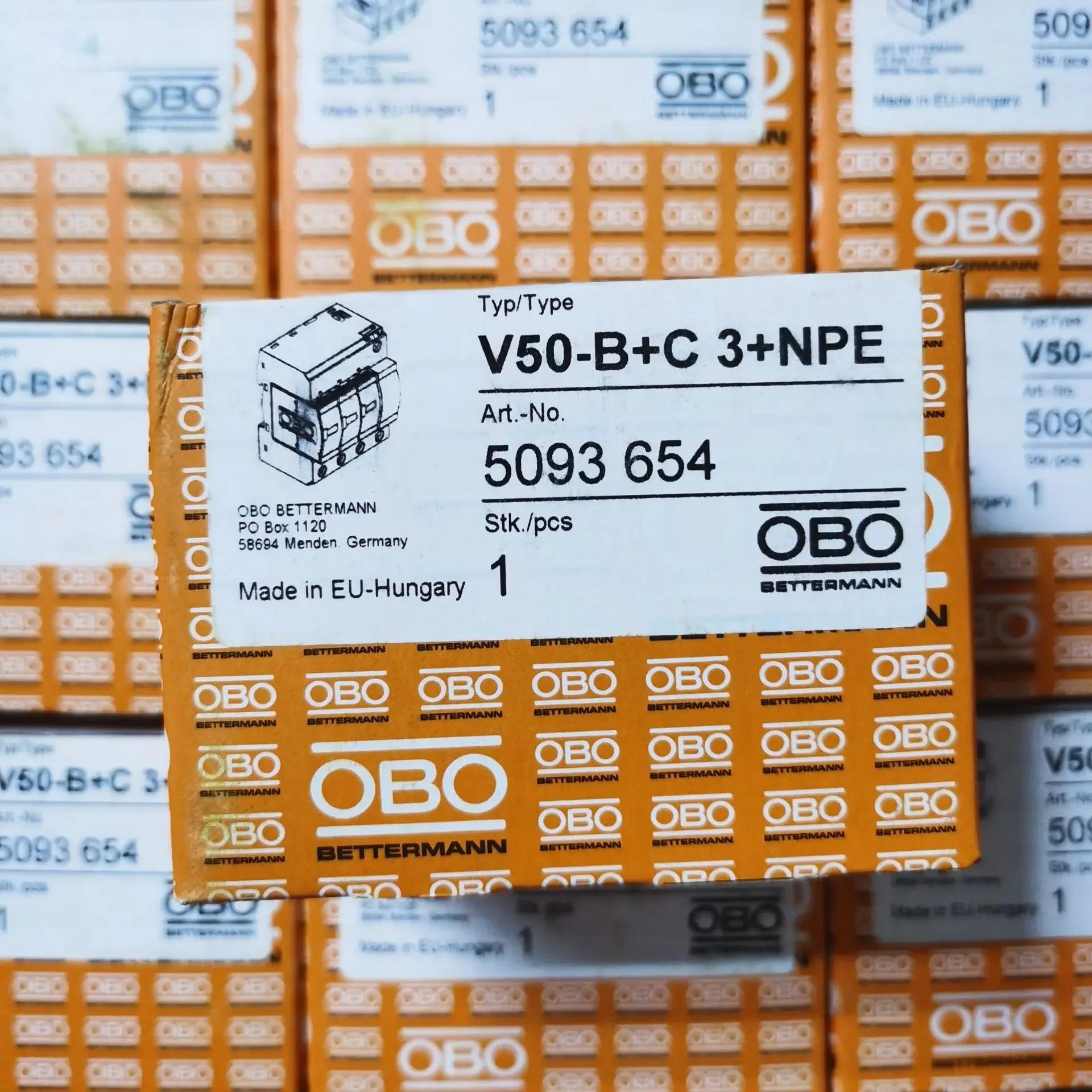 Немецкий трехфазный источник питания OBO 3P, молниезащита V25-B + C/3-385V, сетевой фильтр, подлинная точечная акция