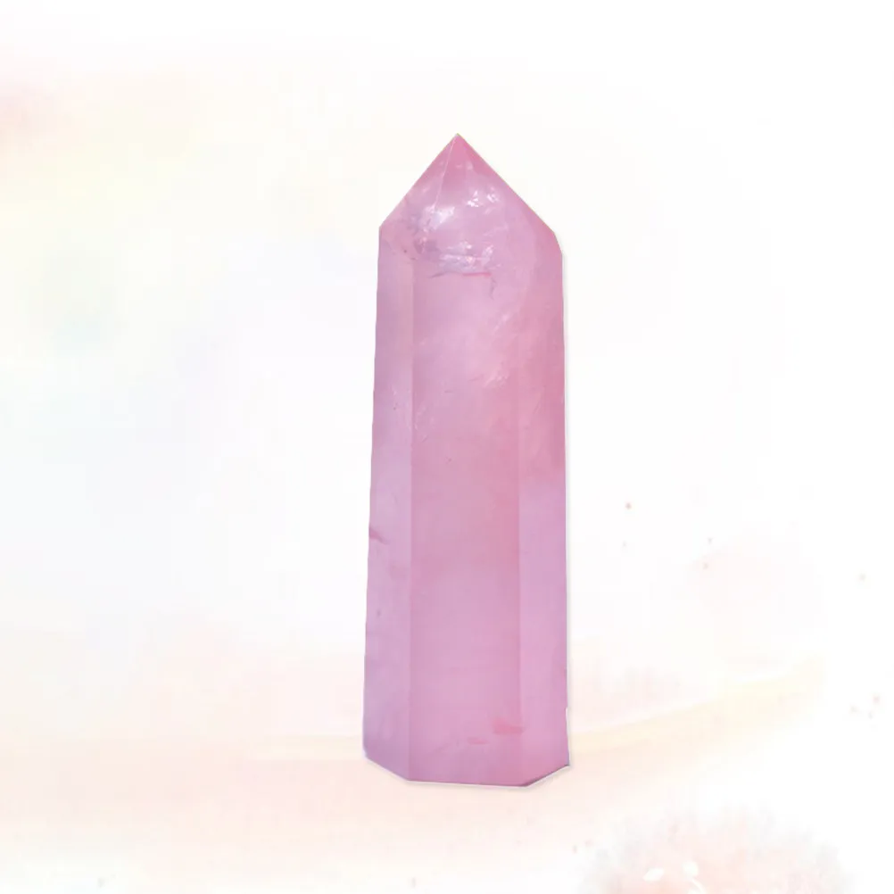 60Mm-65Mm Self-Standing 6-Sided Rose Quartz Crystal Points for Healing Chakra Balancing Meditation Energy Protection Feng Shui