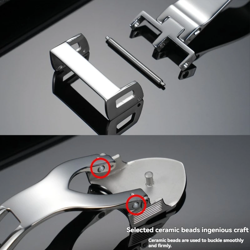 Exquisite watch buckle for Tudor leather strap, silicone rubber butterfly buckle, TUOR folding buckle, watch accessories 18mm