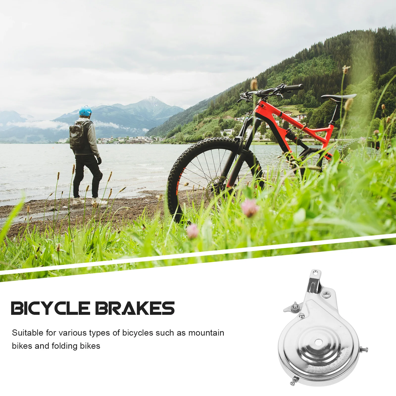 

Brake Assembly Back Drum Brake Electric Motorcycle Mini Bike Durable Wear Resistant Rear Accessory Bike Part