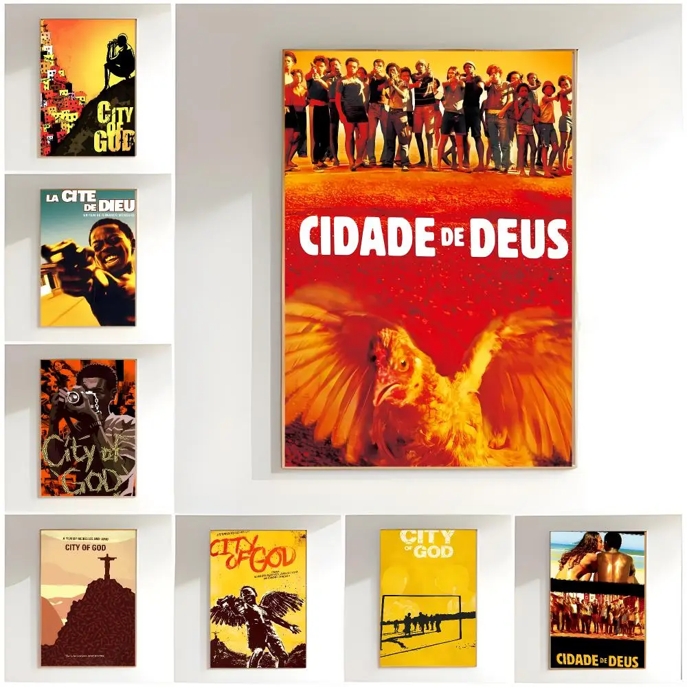 Crime Drama C-Cidade De Deus Poster Classic Wall Art  Home Decor  Peel and Stick Unframed