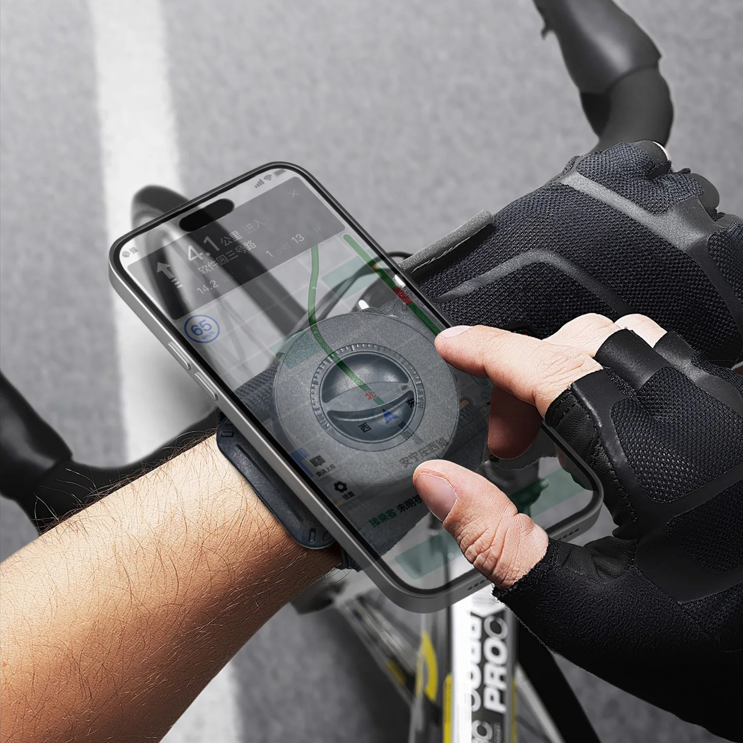 Magnetic Running Phone Holder 360 Rotatable Sports Wrist Arm Phone Mount For Delivery Driving Cycling Navigation Hand Free