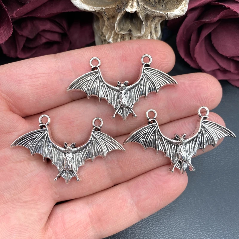 5pcs 45*27mm Vintage Punk Gothic Bat Charms Bat Connector Pendants Designer Charms Fit Jewelry Making DIY Jewelry Findings