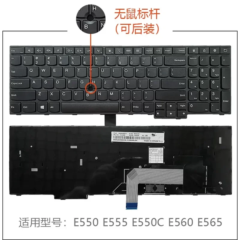 For Lenovo ThinkPad E550 E555 E550C E560 E565 E570 E575 E570C Laptop Keyboard Replacement