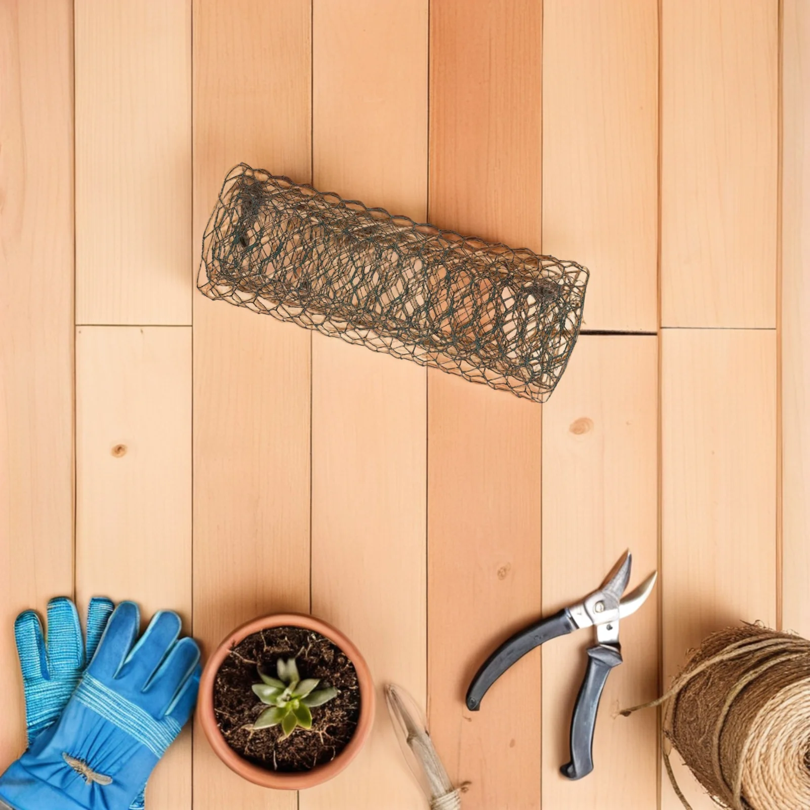 

1 Roll Chicken Netting Hexagonal Metal Mesh For Garden Poultry Rabbit Fence Wire Mesh Livestock Yard Netting Floral Wire