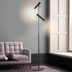 Minimalist Modern Nordic LED Floor Lamp Living Room Bedroom Study Model Room Designer Creative Adjustable Sofa Standing GU10Lamp