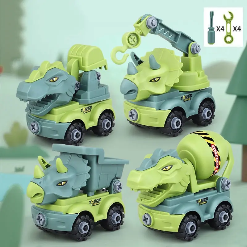 Transport Vehicles Excavators Dinosaurs Construction Toys Detachable And Self Loading Exercise Childrens Hands On Abilities