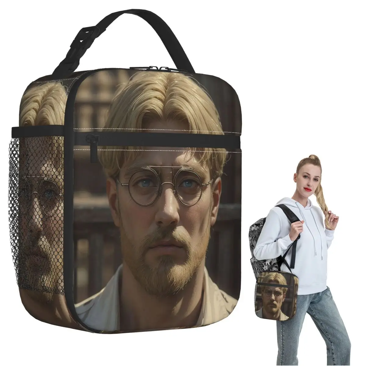

Attack On Titan Zeke Yeager Insulated Lunch Bag for Women Kids Portable Food Boxes Thermal Lunch Box Tote
