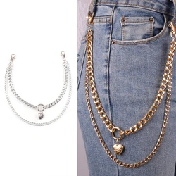 Women Men Jeans Wallet Pants Chain Silver Golden Pocket Chain Hip Hop Rock Chain