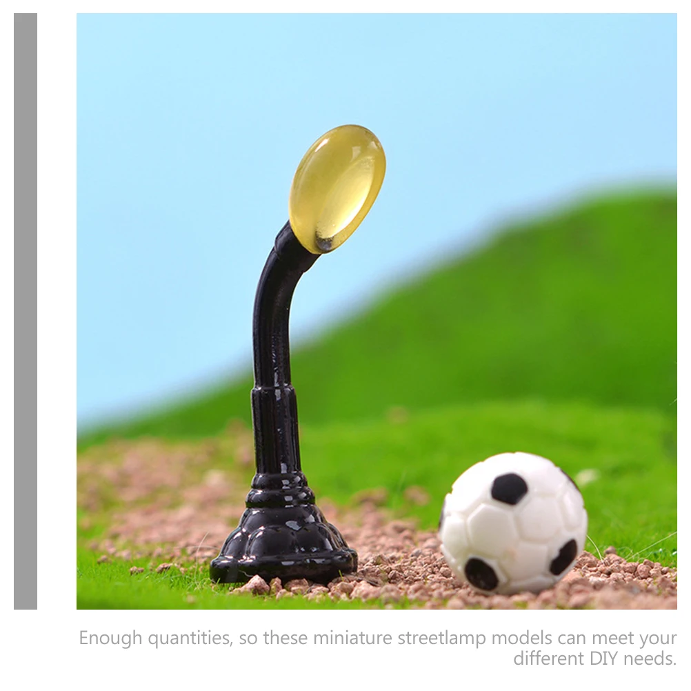 12 قطعة مصباح الشارع الصغير يتوهج في الظلام للمنزل المشهد الصغير طاولة الرمل Diy المشهد ديكور مضيئة ضوء الشارع الدعامة #4