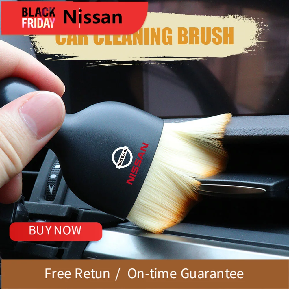 Car Air Vent Cleaning Soft Brush Interior Crevice Dusting Cleaning Tool For Nissan X-trail Qashqai GTR Juke Sentra Patrol Navara