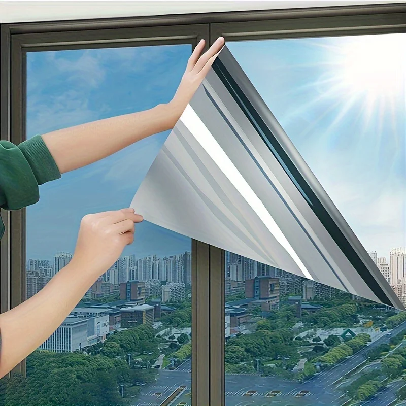 Película para Ventanas Unidireccional, Anti-UV, Adhesivo para Puertas de Vidrio, Tinte de Privacidad Diurna, Bloqueador Solar, Anti-UV, Control de Calor Reflectante, Decoración del Hogar