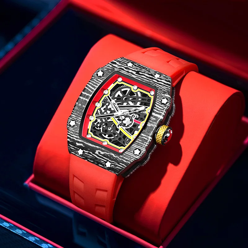 Relojes de hombre ultrafinos, elegantes y únicos, con forma de barril, los más vendidos, relojes de cuarzo de lujo para mujer, diseños clásicos mecánicos