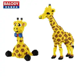 Balody Diamond Blocks Animal Mini Building Bricks Giraffe Cartoon Toys Anime Juguetes Girls Gifts for Collection 16065