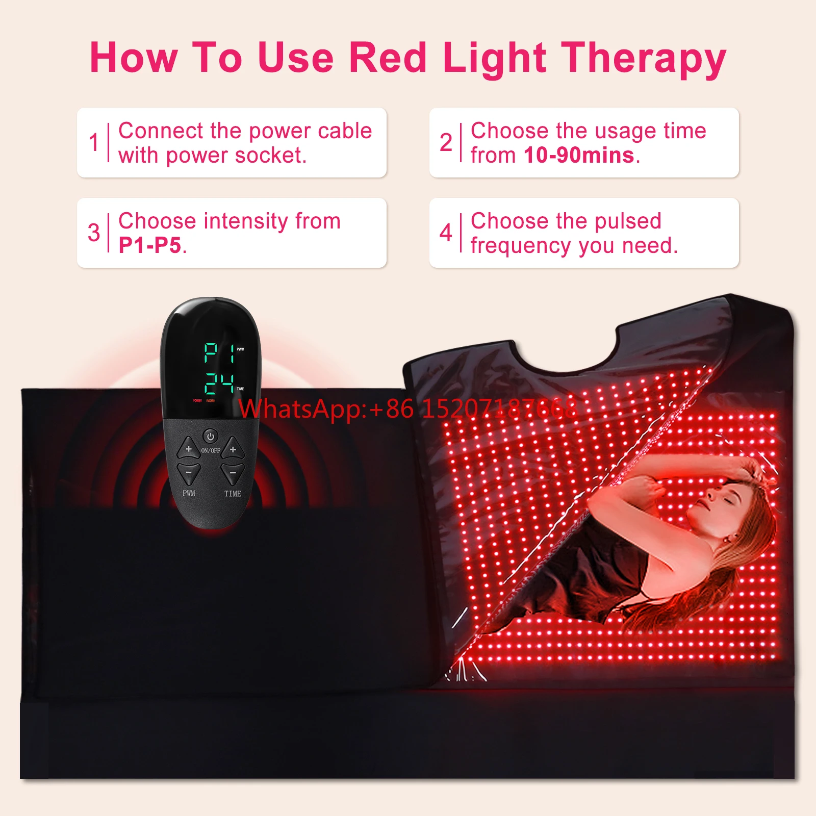 

Full Body Red Light Therapy Bed Blanket Pain Reliefs NIR Red Light Sleeping Bag 1.8m Near Infrared Therapy Sleeping Bag