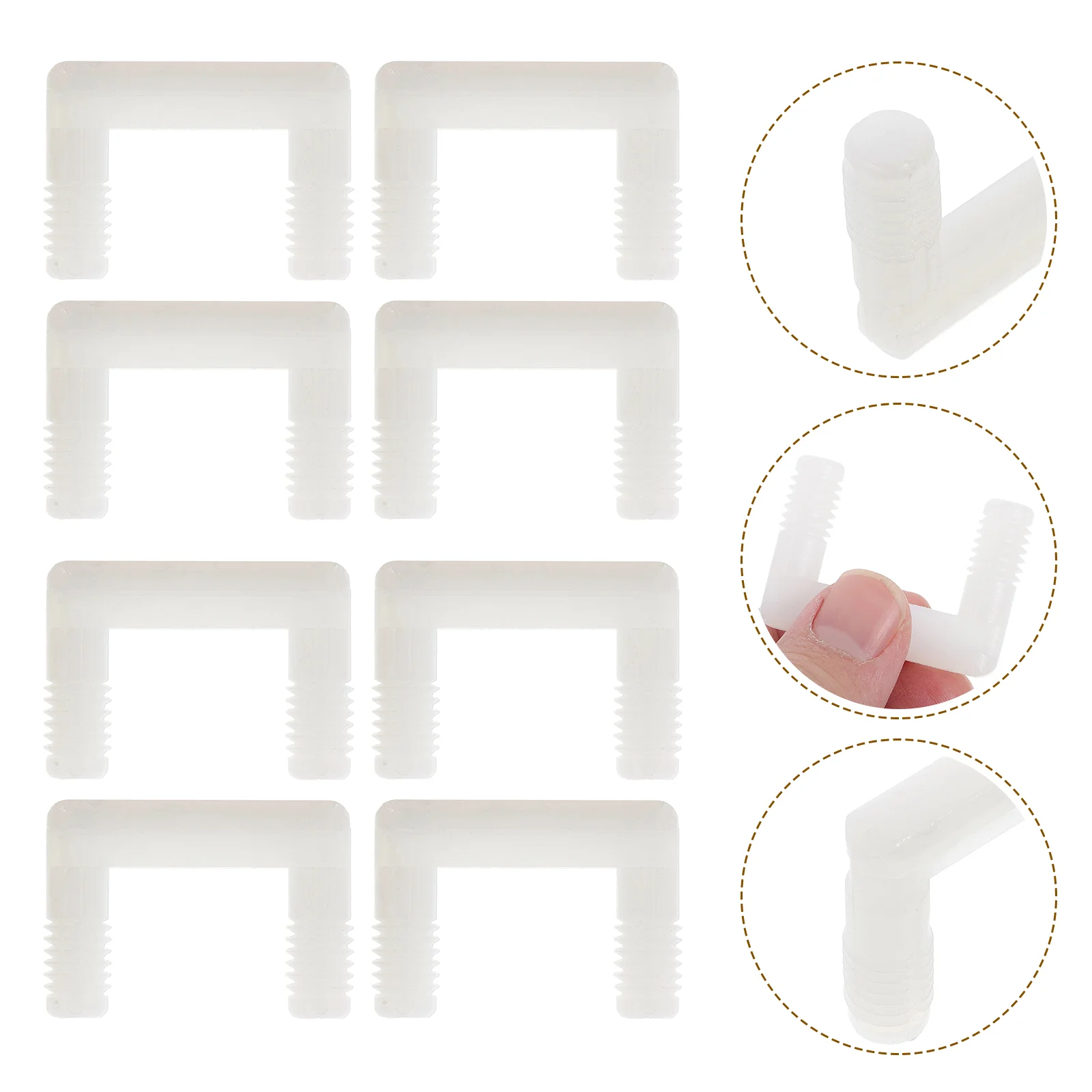 50 Pcs Furniture Connector Fasteners U-shaped Bracket Clip Quick Connecting Plastic