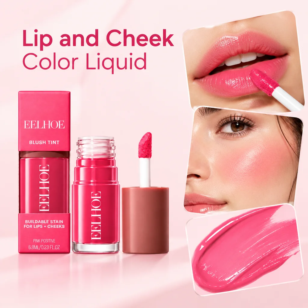 Multi Use Lip and Cheek Tint Sheer Finish Blendable Long Lasting Natural Look Cherry Cola Pink Smoothing Natural Makeup 6.8ml