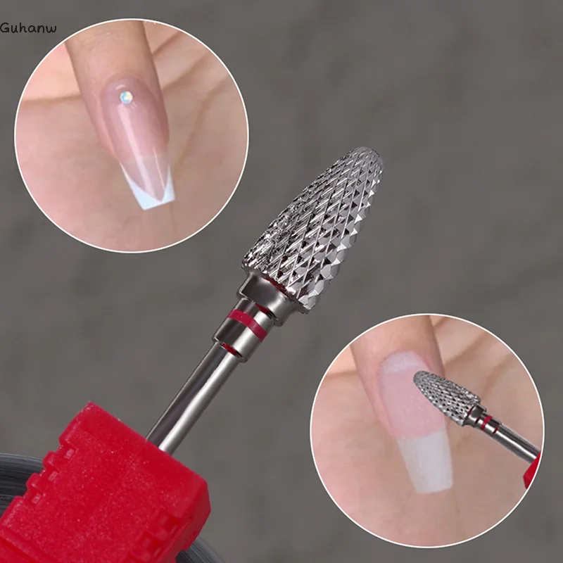 【WHB43】Carbide Tungsten Nail Files Drill Cuticle Polishing Bit Nail Grinding Head Electric Manicure Set For Removing Nails Gel