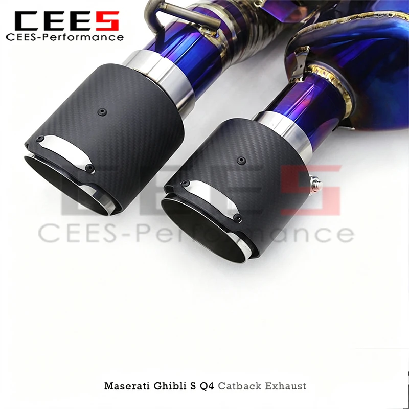 CEES Catback Exhaust System for Maserati Ghibli 3.0T 2014-2024 Pipes Muffler Valvetronic With Remote Control