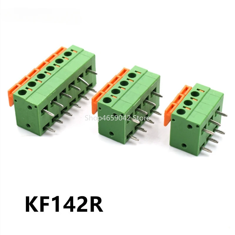 5PCS KF142R 5.08mm PCB Spring Terminal Block KF142R-5.08 2P 3P 4P 5P 6P 7P 8P Terminals Connector PCB Mounted Screw