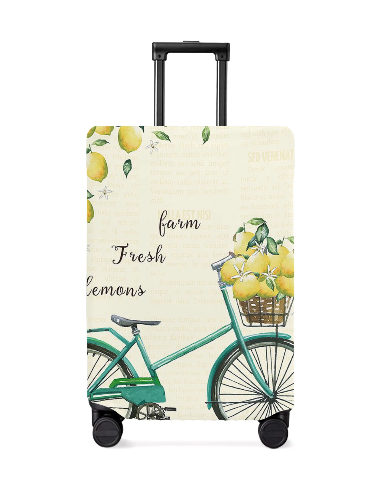 

Fruit Lemon Bike Travel Luggage Protective Cover for 18-32 Inch Travel Accessories Suitcase Elastic Dust Case Protect Sleeve