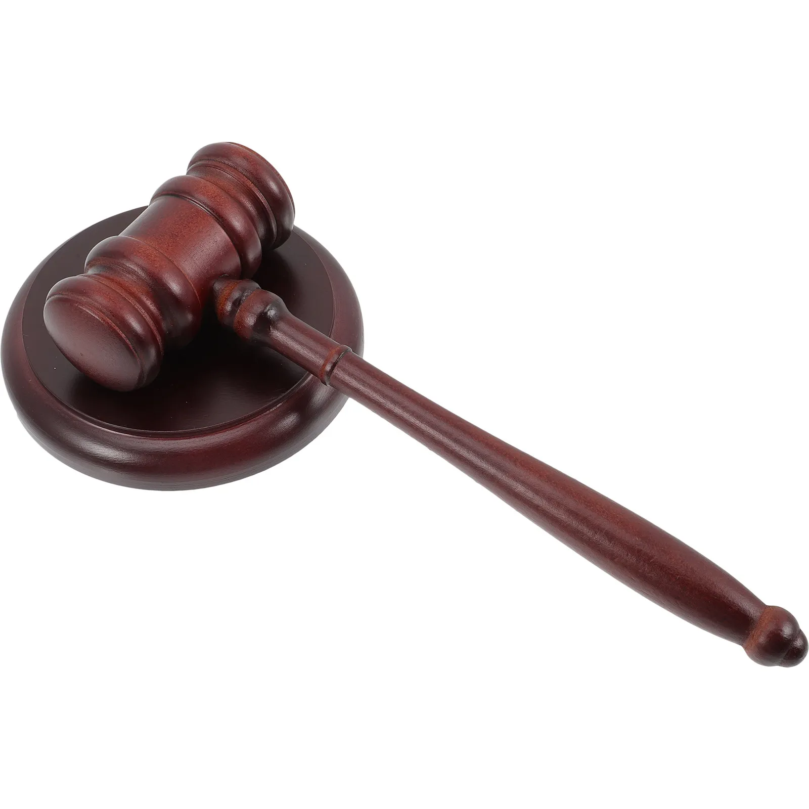 1 Set Judge Gavel Wooden Lawyer Hammer Solid Wood Auction Sale Hammer Portable Loud Sound for Court Auction Judge Gavel