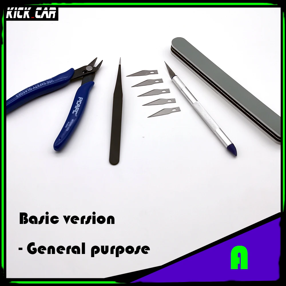 Kit d'outils de fabrication de maquettes pour jouets de voitures miniatures, pince artisanale de passe-temps, ensemble fixe de réparation d'assemblage de sous-avion, coupe