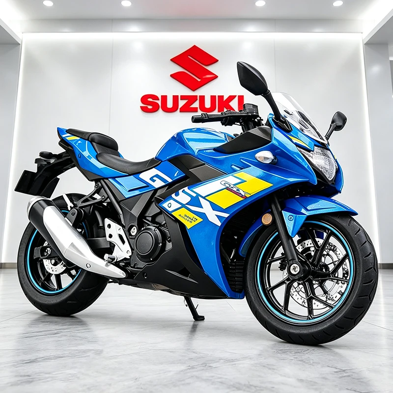 1/12 Suzuki GSX250R Alloy Motorcycle Model Vehicle Collection Sound and Light Off Road Autocycle Car Model