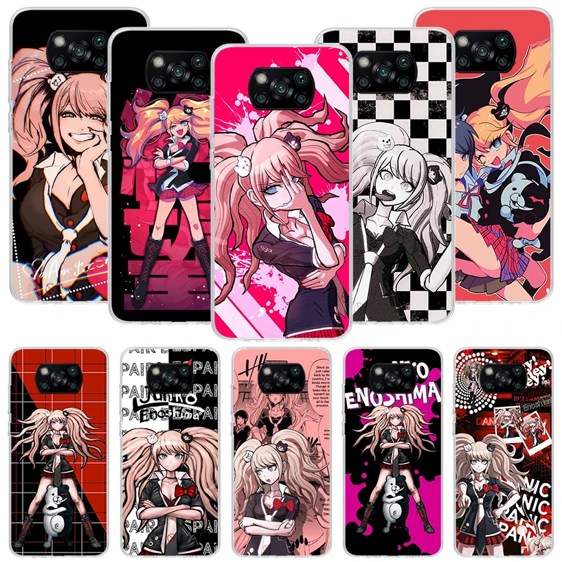 Danganronpa Enoshima Junko Phone Case For Xiaomi Poco X6 X5 X4 X3 Nfc F6 F5 Pro F4 Gt F3 F2 F1 M5 M5S M4 M3 5G Shell Coque X5 X4